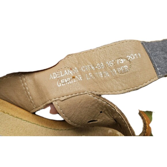 L'Artiste By Spring Step Adelanda Leather Sandals Floral Slides, Womens 7.5 (38) - Picture 11 of 13